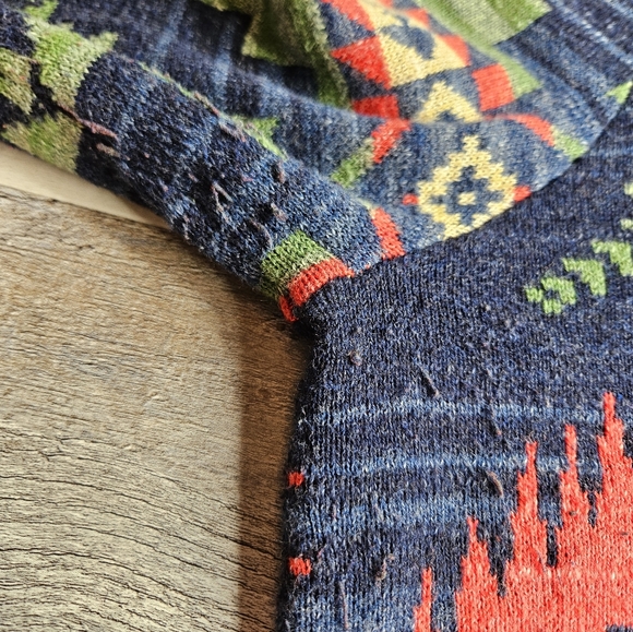 Ralph Lauren Denim & Supply Aztec Cardigan Sweater XL Button Front - Picture 7 of 15